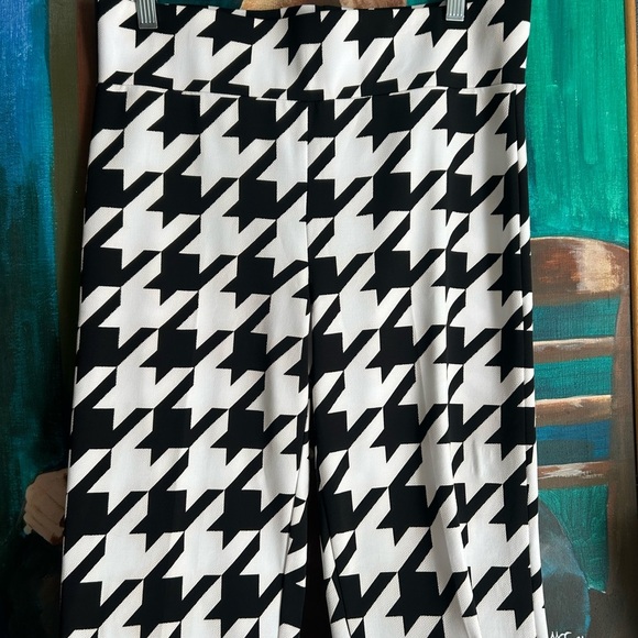 Frank Lyman Design Black and White Houndstooth Skinny Pants 12 - Picture 3 of 16